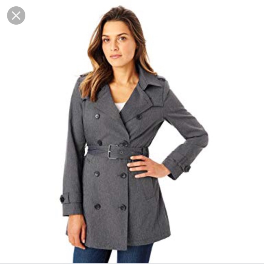NWT G.H. Bass & Co Alena denim trench S